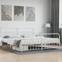 Estructura cama metal con cabecero y estribo blanco 200x200 cm de vidaXL, Camas y somieres - Ref: Foro24-352652, Precio: 150,...
