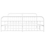 Estructura cama metal con cabecero y estribo blanco 200x200 cm de vidaXL, Camas y somieres - Ref: Foro24-352652, Precio: 150,...