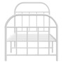 Estructura cama metal con cabecero y pie cama blanca 75x190 cm de vidaXL, Camas y somieres - Ref: Foro24-353692, Precio: 66,3...