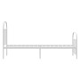 Estructura cama metal con cabecero y pie cama blanca 75x190 cm de vidaXL, Camas y somieres - Ref: Foro24-353692, Precio: 66,3...