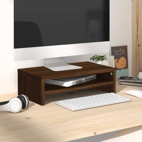 Soporte de monitor madera contrachapada roble marrón 42x24x13cm en Muebles TV | Comprar online en Foru.es