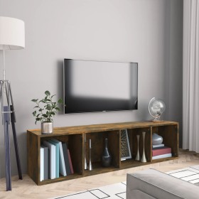 Estantería/mueble de TV madera roble ahumado 143x30x36 cm en Estanterías | Comprar online en Foru.es