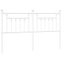 Cabecero de metal blanco 160 cm de vidaXL, Cabeceros y pies de cama - Ref: Foro24-353621, Precio: 51,73 €, Descuento: %