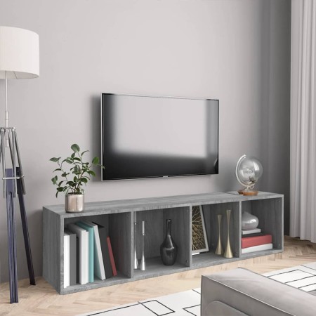 Estantería/mueble de TV madera gris Sonoma 143x30x36 cm en Estanterías | Comprar online en Foru.es