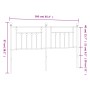 Cabecero de metal blanco 160 cm de vidaXL, Cabeceros y pies de cama - Ref: Foro24-353621, Precio: 51,73 €, Descuento: %