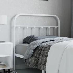 Cabecero de metal blanco 100 cm de vidaXL, Cabeceros y pies de cama - Ref: Foro24-352656, Precio: 30,59 €, Descuento: %