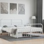 Estructura cama metal con cabecero y estribo blanco 160x200 cm de vidaXL, Camas y somieres - Ref: Foro24-352648, Precio: 139,...