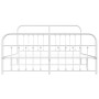 Estructura cama metal con cabecero y estribo blanco 160x200 cm de vidaXL, Camas y somieres - Ref: Foro24-352648, Precio: 139,...
