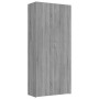 Mueble zapatero madera contrachapada gris Sonoma 80x35,5x180 cm en Zapateros y organizadores de calzado | Comprar online en Foru