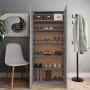 Mueble zapatero madera contrachapada gris Sonoma 80x35,5x180 cm en Zapateros y organizadores de calzado | Comprar online en Foru
