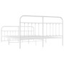 Estructura cama metal con cabecero y estribo blanco 160x200 cm de vidaXL, Camas y somieres - Ref: Foro24-352648, Precio: 139,...