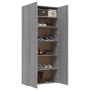 Mueble zapatero madera contrachapada gris Sonoma 80x35,5x180 cm en Zapateros y organizadores de calzado | Comprar online en Foru