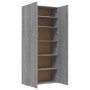 Mueble zapatero madera contrachapada gris Sonoma 80x35,5x180 cm en Zapateros y organizadores de calzado | Comprar online en Foru