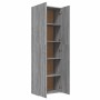 Armario de oficina madera contrachapada sonoma gris 60x32x190cm en Armarios archivadores | Comprar online en Foru.es