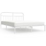 Estructura de cama de metal con cabecero blanco 180x200 cm de vidaXL, Camas y somieres - Ref: Foro24-352631, Precio: 126,41 €...
