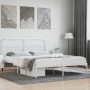 Estructura de cama de metal con cabecero blanco 183x213 cm de vidaXL, Camas y somieres - Ref: Foro24-352632, Precio: 125,82 €...