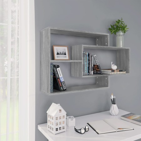 Estante de pared madera ingeniería gris Sonoma 104x20x58,5 cm en Estanterías | Comprar online en Foru.es