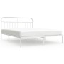 Estructura de cama de metal con cabecero blanco 183x213 cm de vidaXL, Camas y somieres - Ref: Foro24-352632, Precio: 125,82 €...