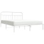 Estructura de cama de metal con cabecero blanco 183x213 cm de vidaXL, Camas y somieres - Ref: Foro24-352632, Precio: 125,82 €...