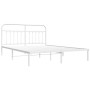 Estructura de cama de metal con cabecero blanco 183x213 cm de vidaXL, Camas y somieres - Ref: Foro24-352632, Precio: 125,82 €...