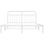 Estructura de cama de metal con cabecero blanco 183x213 cm de vidaXL, Camas y somieres - Ref: Foro24-352632, Precio: 125,82 €...