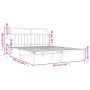 Estructura de cama de metal con cabecero blanco 183x213 cm de vidaXL, Camas y somieres - Ref: Foro24-352632, Precio: 125,82 €...