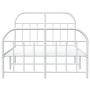 Estructura cama metal con cabecero y estribo blanco 120x200 cm de vidaXL, Camas y somieres - Ref: Foro24-353700, Precio: 103,...