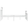 Estructura cama metal con cabecero y estribo blanco 120x200 cm de vidaXL, Camas y somieres - Ref: Foro24-353700, Precio: 103,...
