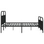 Estructura de cama cabecero y estribo metal negro 193x203cm de vidaXL, Camas y somieres - Ref: Foro24-353659, Precio: 139,17 ...