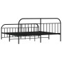 Estructura de cama cabecero y estribo metal negro 193x203cm de vidaXL, Camas y somieres - Ref: Foro24-353659, Precio: 139,17 ...