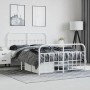 Estructura cama metal con cabecero y estribo blanco 140x200 cm de vidaXL, Camas y somieres - Ref: Foro24-352646, Precio: 132,...