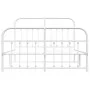 Metal bed frame with headboard and white footboard 140x200 cm by vidaXL, Beds and slatted bases - Ref: Foro24-352646, Price: ...