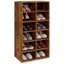 Zapatero madera contrachapada roble ahumado 54x34x100,5 cm en Zapateros y organizadores de calzado | Comprar online en Foru.es