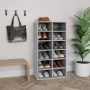 Mueble zapatero madera contrachapada gris Sonoma 54x34x100,5 cm en Zapateros y organizadores de calzado | Comprar online en Foru