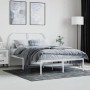 Estructura de cama de metal con cabecero blanca 120x200 cm de vidaXL, Camas y somieres - Ref: Foro24-353682, Precio: 88,71 €,...