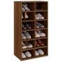 Mueble zapatero madera contrachapada marrón roble 54x34x100,5cm en Zapateros y organizadores de calzado | Comprar online en Foru