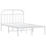 Estructura de cama de metal con cabecero blanca 120x200 cm de vidaXL, Camas y somieres - Ref: Foro24-353682, Precio: 88,71 €,...