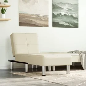 Diván de cuero sintético color crema de vidaXL, Divanes - Ref: Foro24-352850, Precio: 157,38 €, Descuento: %