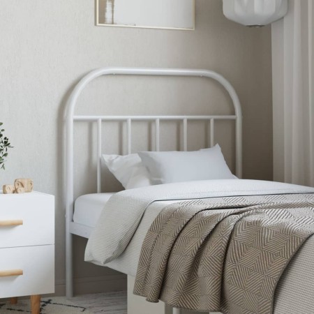 Cabecero de metal blanco 80 cm de vidaXL, Cabeceros y pies de cama - Ref: Foro24-353711, Precio: 25,20 €, Descuento: %