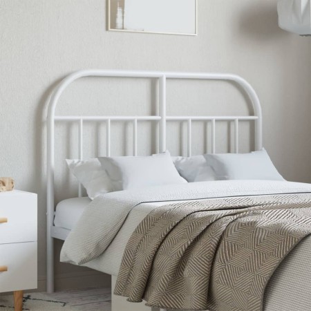 Cabecero de metal blanco 120 cm de vidaXL, Cabeceros y pies de cama - Ref: Foro24-353715, Precio: 29,54 €, Descuento: %