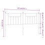 Cabecero de metal blanco 180 cm de vidaXL, Cabeceros y pies de cama - Ref: Foro24-353622, Precio: 54,38 €, Descuento: %