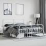 Estructura cama metal con cabecero y estribo blanco 180x200 cm de vidaXL, Camas y somieres - Ref: Foro24-352649, Precio: 134,...