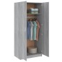 Armario madera contrachapada gris Sonoma 80x52x180 cm en Armarios roperos | Comprar online en Foru.es