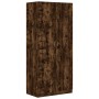 Armario madera contrachapada color roble ahumado 90x52x200 cm en Armarios roperos | Comprar online en Foru.es