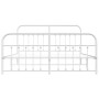 Estructura cama metal con cabecero y estribo blanco 180x200 cm de vidaXL, Camas y somieres - Ref: Foro24-352649, Precio: 134,...
