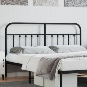 Cabecero de metal negro 160 cm de vidaXL, Cabeceros y pies de cama - Ref: Foro24-352613, Precio: 55,53 €, Descuento: %