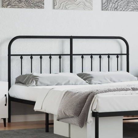Cabecero de metal negro 160 cm de vidaXL, Cabeceros y pies de cama - Ref: Foro24-352613, Precio: 55,53 €, Descuento: %