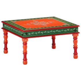 Mesa de centro madera maciza de mango naranja pintada a mano de vidaXL, Mesas de centro - Ref: Foro24-353765, Precio: 65,59 €...