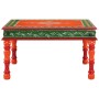 Mesa de centro madera maciza de mango naranja pintada a mano de vidaXL, Mesas de centro - Ref: Foro24-353765, Precio: 65,59 €...
