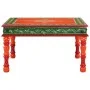 Mesa de centro madera maciza de mango naranja pintada a mano de vidaXL, Mesas de centro - Ref: Foro24-353765, Precio: 73,54 €...